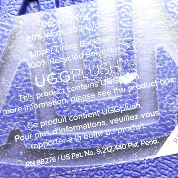 Ugg Disco Marble Slide Slippers Womens 9 Sheepskin Violet Night Purple Tie Dye - Picture 11 of 11